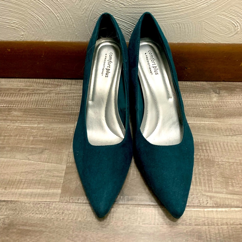 Size 9.5, Dark Teal, Comfort Plus by Predictions low heels